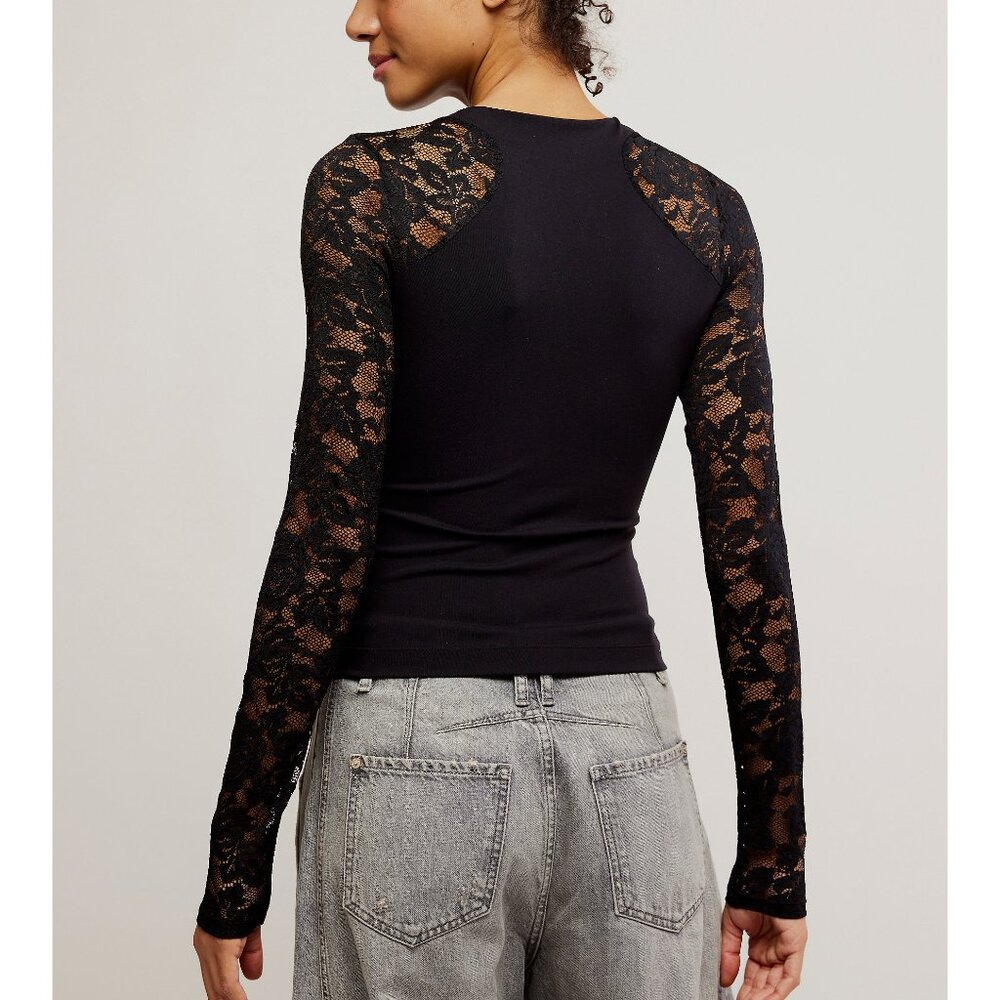 FREE PEOPLE No Excuses Long Sleeve / Black - Picture 3 of 9